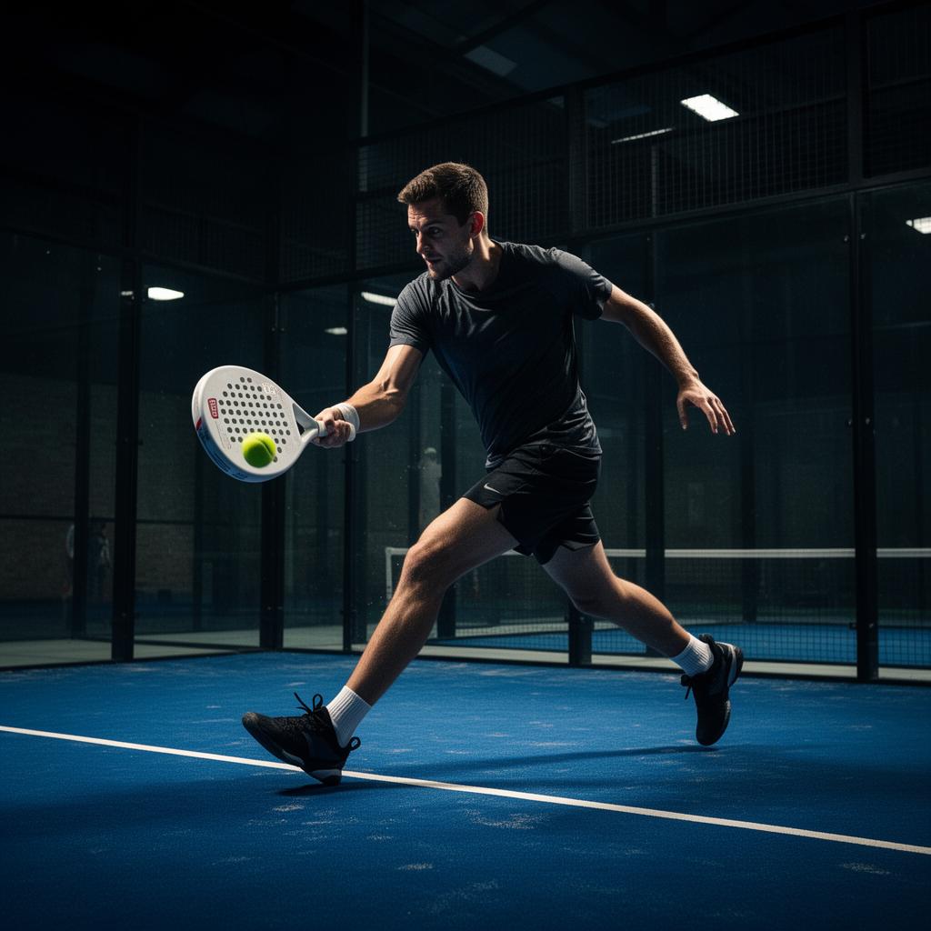 Padel-Schläger im Einsatz